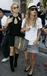 Paris and Nicky Hilton shopping in West Hollywood, Los Angeles