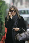 Elizabeth Hurley leaving her house in Chelsea, London, on Oct 11