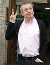 Louis Walsh leaving Radio 1 Studios, London, on Oct 11