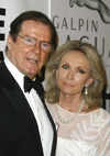 Roger Moore and wife Kristina "Kiki" at Roger Moore's Lifetime Achievement Award at the 52nd Annual Thalians Gala Ball, Beverly Hilton Hotel, Los Angeles, on Oct 21