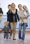  Gwyneth Paltrow playing with her children in a park in Barcelona, Spain on Oct 24