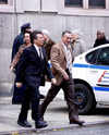 Robert De Niro and Al Pacino at 'Righteous Kill' film set, New York, on Oct 25
