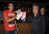 Theo Walcott and Dustin Hoffman at Nike ID Studio Vip Launch Party, Niketown, London, on Nov 01