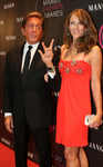 Valentino and Liz Hurley at The Mango Fashion Awards, Barcelona, on Nov 06