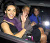Kelly Brook with friends leaving the Wellington Club in Knightsbridge, London, on Nov 10