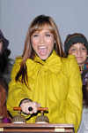 Myleene Klass switches on the South Molton Street Christmas Angel Lights, London, on Nov 13