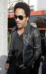 Lenny Kravitz having lunch at the Newsroom Cafe in West Hollywood, Los Angeles,