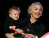 Sharon Stone and son at The UNICEF Snowflake lighting ceremony and after party, Beverly Hills, California, on Nov 17