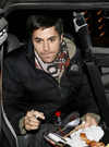 Enrique Iglesias arriving in Stockholm, on Nov 21