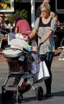 Tori Spelling taking her baby for a shopping spree at Fred Segal, West Holywood, on Nov 24