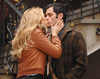 Blake Lively and Penn Badgley kissing at 'Gossip Girl' TV show filming, New York, on Nov 27