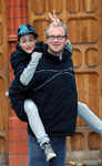 Jaime Winstone with Harry Enfield at 'A Twisted Carol', festive Tomfoolery from the Portobello Pantomime photocall, Tabernacle Theatre, Notting Hill, London, on Nov 30.