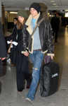 Keira Knightley and her boyfriend Rupert Friend en route to Los Angeles at Heathrow airport, London, on Nov 30