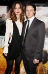 Keira Knightley and James McAvoy at Premiere of Film 'Atonement' presented by The Cinema Society and Chanel, New York, on Dec 03
