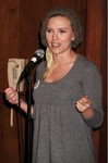 Scarlett Johansson at the Marriot Hotel in Coralville in support of Barack Obama, Iowa, on Jan 02