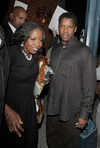 Denzel Washington and his wife Pauletta at Mr Chow Restaurant, Beverly Hills, on Jan 13