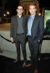 Zachary Quinto and Chris Pine at 'Cloverfield' film premiere, Los Angeles, on Jan 16