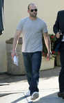 Jason Statham holding a script after lunch at Cafe Med  in West Hollywood, Los Angeles, on Jan 17