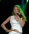 Fergie performing with The Police at the Suncorp Stadium in Brisbane, on Jan 22