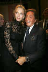 Uma Thurman and Valentino at Valentino Haute Couture Fashion Show Spring/Summer 2008 at the Pompidou Centre, Paris, on Jan 23