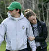 Jennifer Love Hewitt and fiance Ross McCall taking a walk with their dog, Los Angeles, on Jan 23