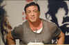 Sylvester Stallone at 'Rambo' film photocall at the Santiago Bernabeu Stadium, Madrid, on Jan 28