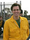 Jim Carrey bungee jumping off of the Colorado Street Bridge to promote his new film 'Yes Man', Pasadena, California, on Jan 28
