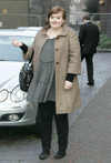 Adele leaving the studios of GMTV. London, on Jan 29