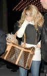 Jessica Simpson and her dog arrive to a restaurant in Soho, New York, on Jan 30