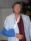 Stephen Fry at London Heathrow Airport, on Feb 3rd