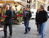 Sylvester 'Rambo' Stallone and his bodyguards walking around Rome, on Feb 05