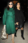 Lucy Liu and Salma Hayek at Ashton Kutcher celebrates his 30th birthday at Socialista in New York, on Feb 07