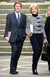 Paul McCartney arriving at the High Court sharing a joke with his solicitor Fiona Shackleton, London on Feb 12