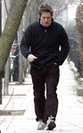 Hugh Grant visiting Liz Hurley, London, on Feb 20