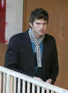 Ashton Kutcher filming his new movie 'Spread' in Hollywood.