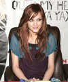 Ashlee Simpson promoting her new single 'Outta My Head' at Walmart, New York.