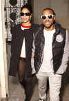 Alexis Pfeiffer and Kanye West at Chanel Autumn / Winter 2008 - 2009 show, Paris Fashion Week.