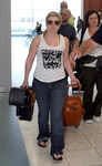 Kelly Clarkson arriving at Adelaide airport in Australia.