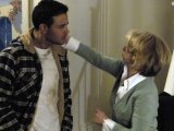 David pushes Gail down the stairs