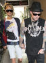 Paris Hilton and Benji Madden leaving the Shu sushi bar, Beverly Hills, Los Angeles