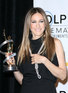 Sarah Jessica Parker with her award at Showest Awards Gala at the Paris Hotel, Las Vegas