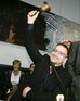 Bono ringing the party bell at the SPD parliamentary council in Berlin