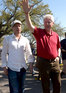 Brad Pitt and Bill Clinton help clean Lower 9th Ward, New Orleans