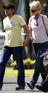 Nicole Kidman and Keith Urban boarding a plain at Ballina Airport, Australia, hand in hand