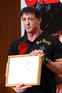 Sylvester Stallone at  'Rambo' film press conference, Tokyo