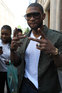 Usher at the studios of Radio 1, London