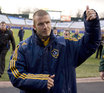 David Beckham gives the thumbs-up at Vancouver Whitecaps v Los Angleles Galaxy friendly football match, Commonwealth Stadium
