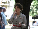 Meryl Streep filming on the set of 'Julie and Julia' in Paris, France