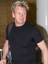 A slightly sweaty Gordon Ramsay arriving in Sydney airport