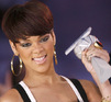 Rihanna accepting the award for Most Downloaded Video at the Much Music Video Awards, Toronto 